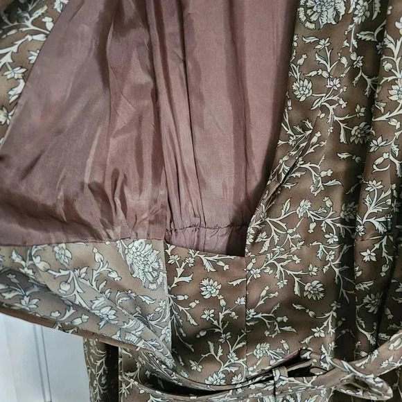 Studio By Pat Argenti Brown Floral Dress Jacket Women’s 14 NWT - Picture 7 of 12